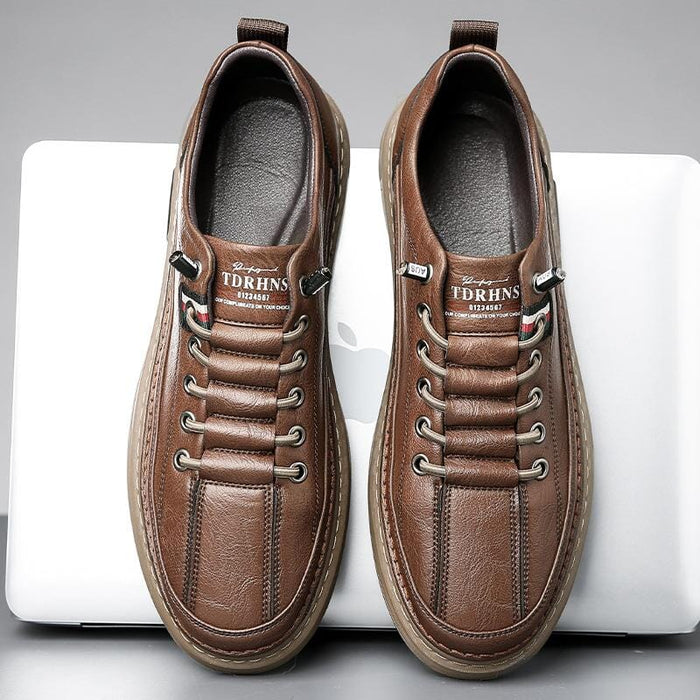 DEBARLAX | Baskets Décontractées en Cuir Véritable Vinny