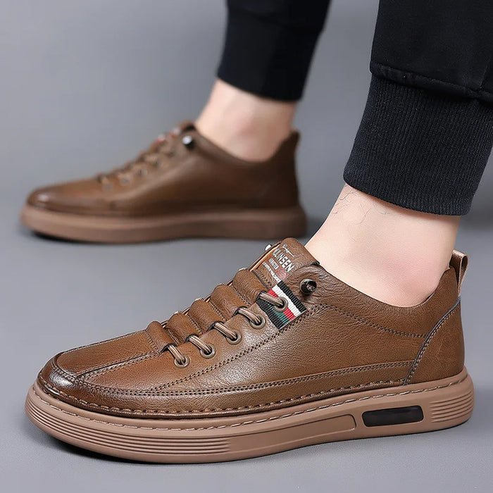 DEBARLAX  | Baskets Décontractées en Cuir Véritable Vinny