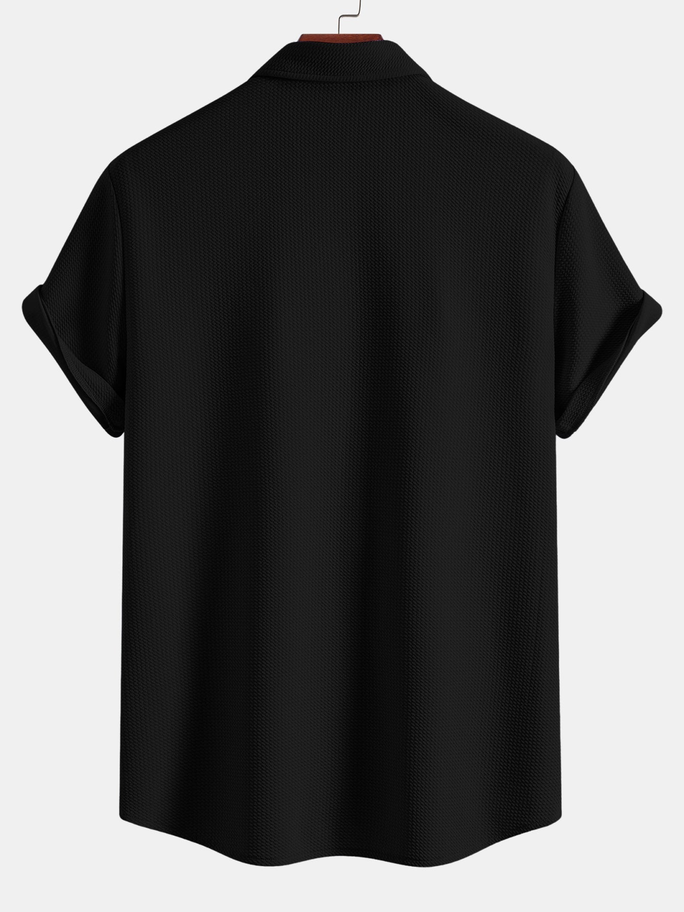 Muscle Fit Textured Button Up Shirt
