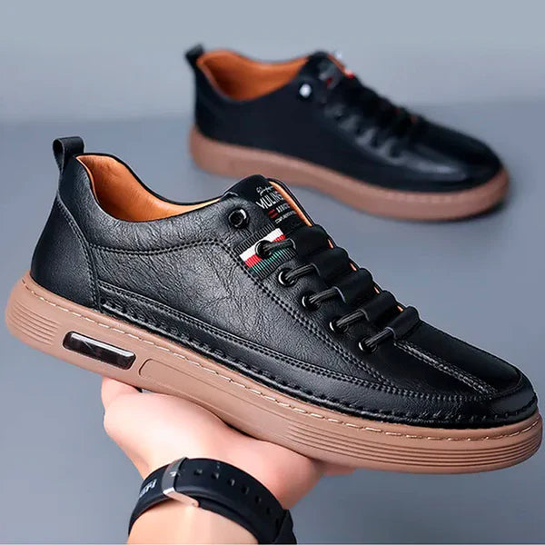DEBARLAX  | Baskets Décontractées en Cuir Véritable Vinny