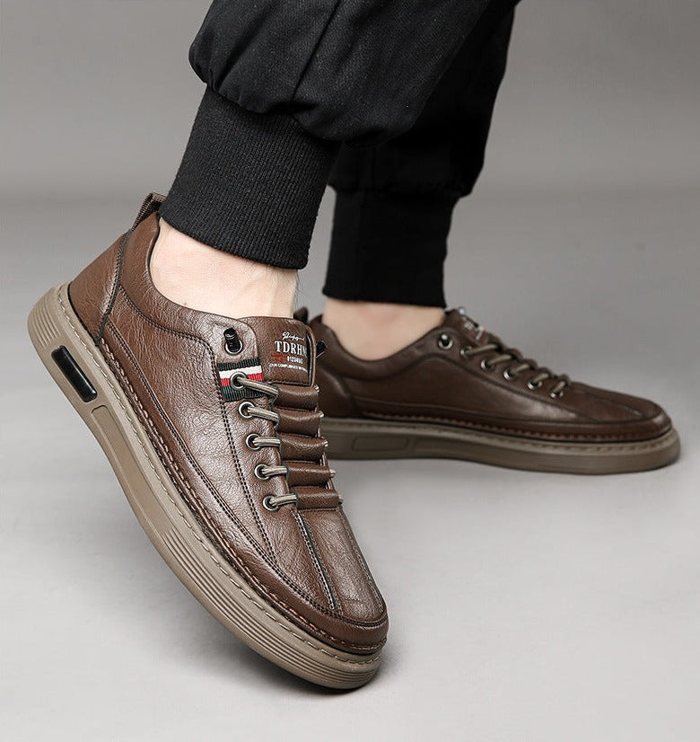 DEBARLAX  | Baskets Décontractées en Cuir Véritable Vinny