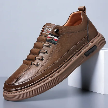 DEBARLAX  | Baskets Décontractées en Cuir Véritable Vinny
