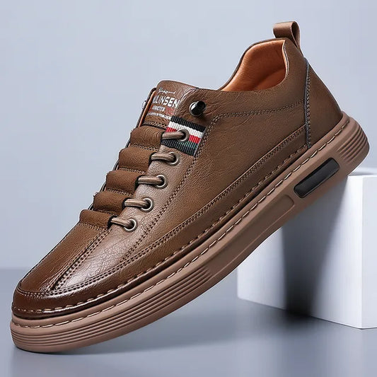DEBARLAX  | Baskets Décontractées en Cuir Véritable Vinny