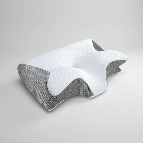 ConfortoVita Travesseiro Ortopédico Cervical Ergonômico Memory Foam 63x37x13cm
