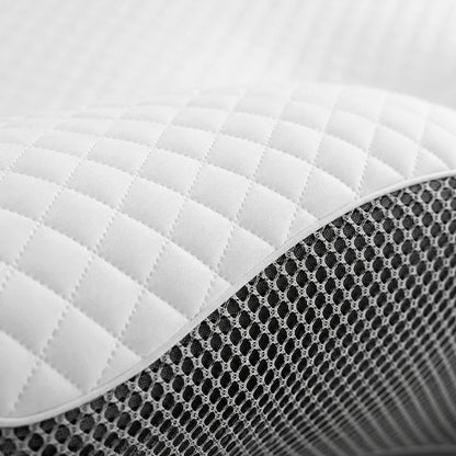 ConfortoVita Travesseiro Ortopédico Cervical Ergonômico Memory Foam 63x37x13cm