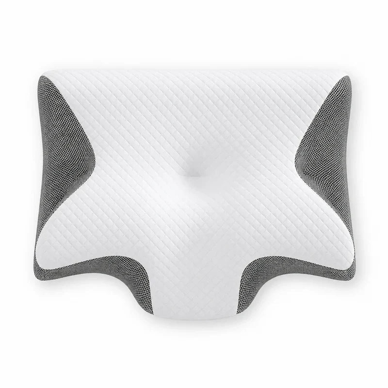 ConfortoVita Travesseiro Ortopédico Cervical Ergonômico Memory Foam 63x37x13cm
