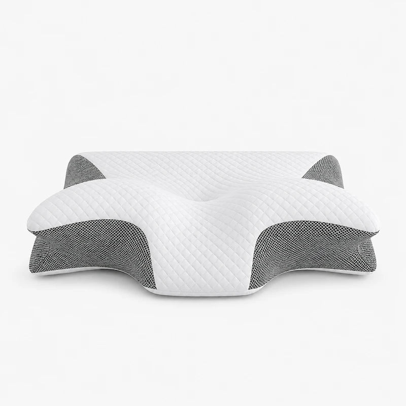 ConfortoVita Travesseiro Ortopédico Cervical Ergonômico Memory Foam 63x37x13cm